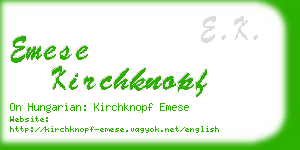 emese kirchknopf business card